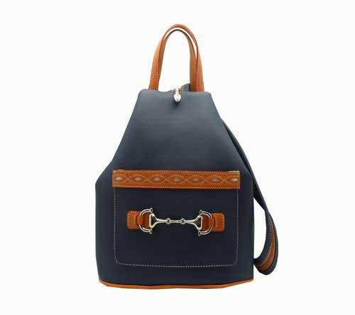 Navy Blue Backpack With Stirrup